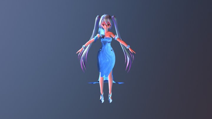 Mikublue 3D Model