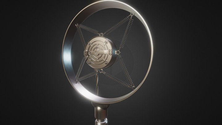Electro-Voice Carbon Button Microphone 3D Model