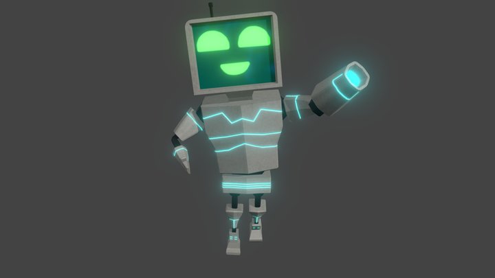 Assignment Piece - Cyber Bot Animations 3D Model