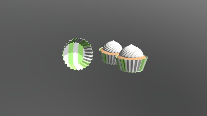 Tea Party Muffins 3D Model