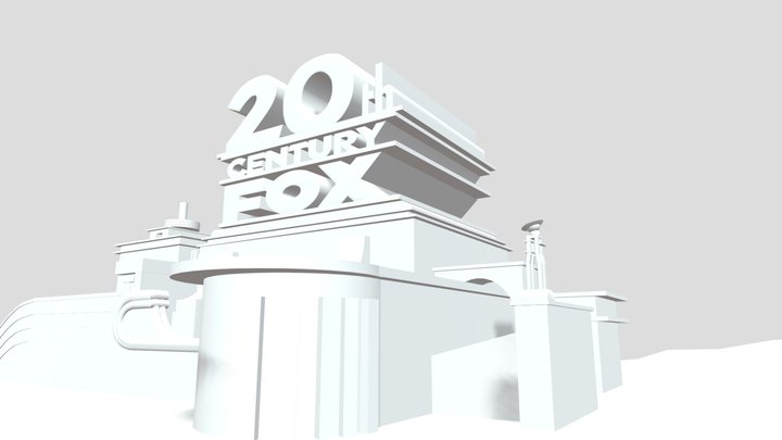 20th century fox logo template free 3D model animated