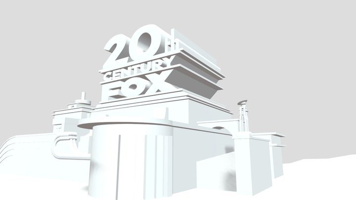 20th century fox logo template free 3D model animated, 20th century fox  logopedia 