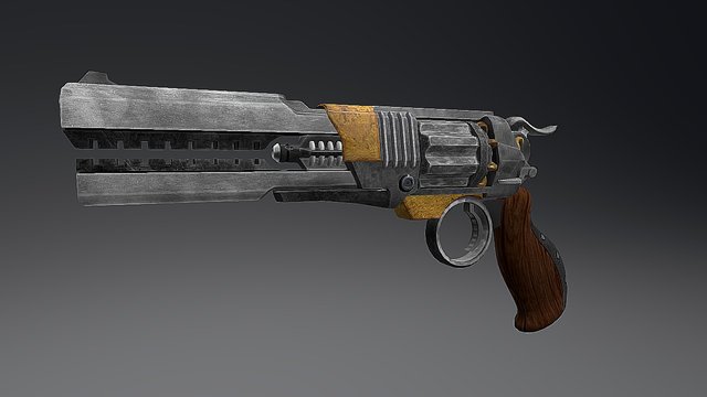 Sci Fi Revolver 3D Model