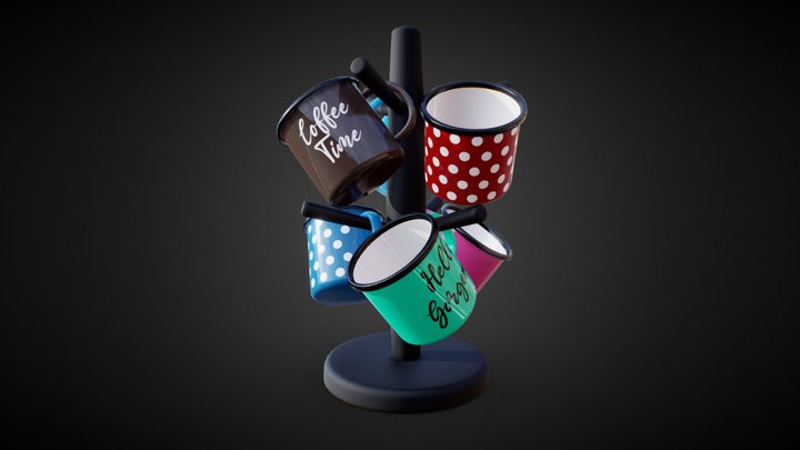 Metal Mug Holder 3D Model