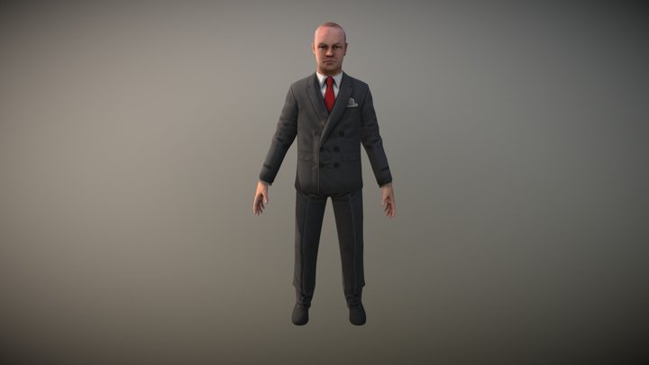 Man In a Suit 3D Model