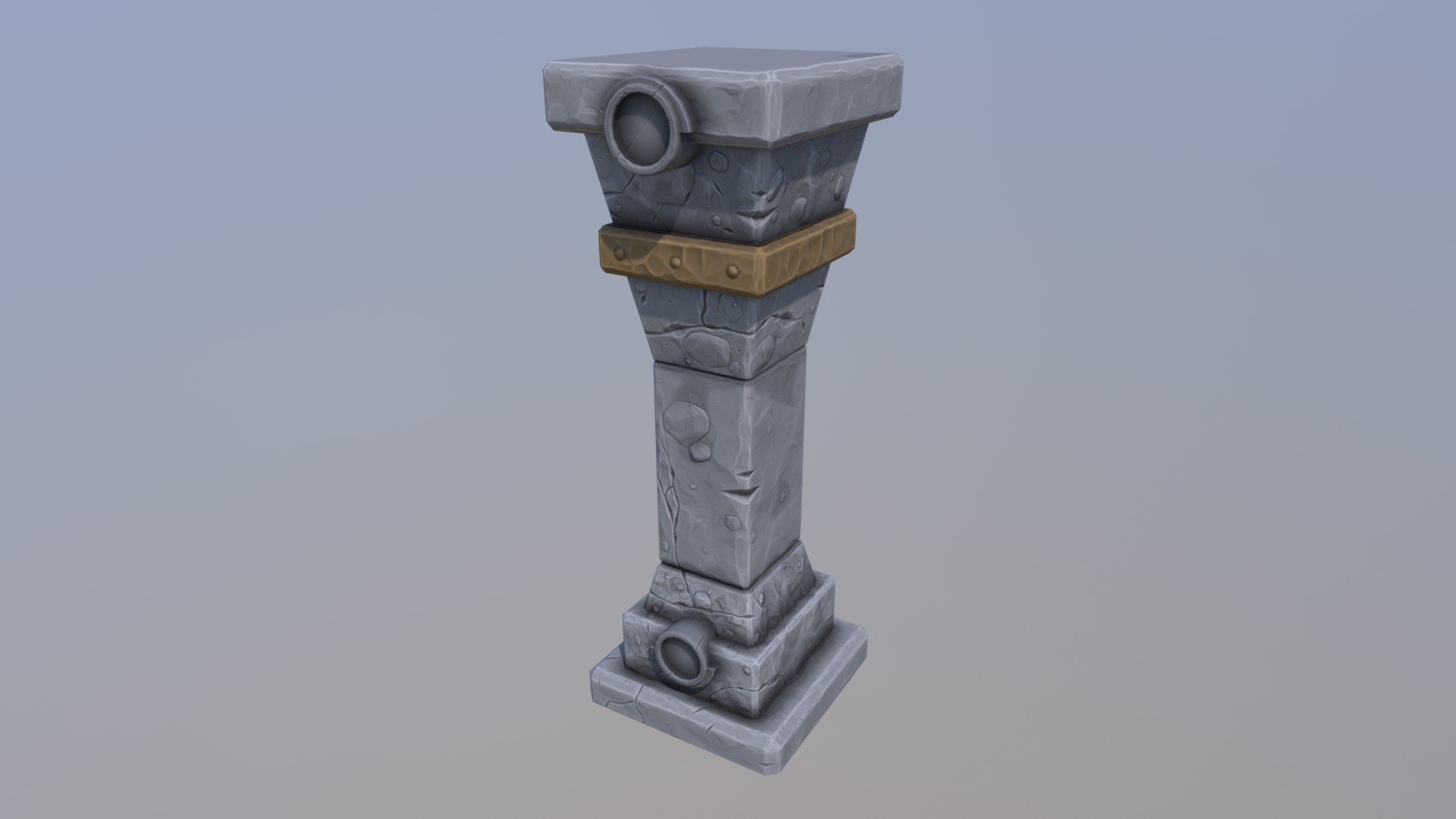 Stylized Dungeon Pillar - With Accents - 3D model by AdamHead [34e28e8 ...