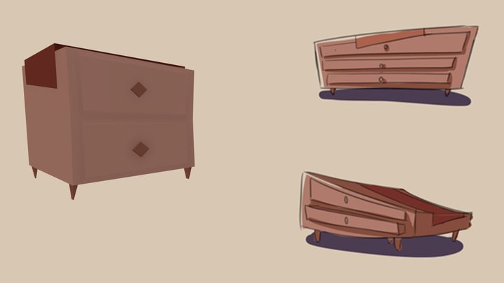 Bedside Table 3D Model