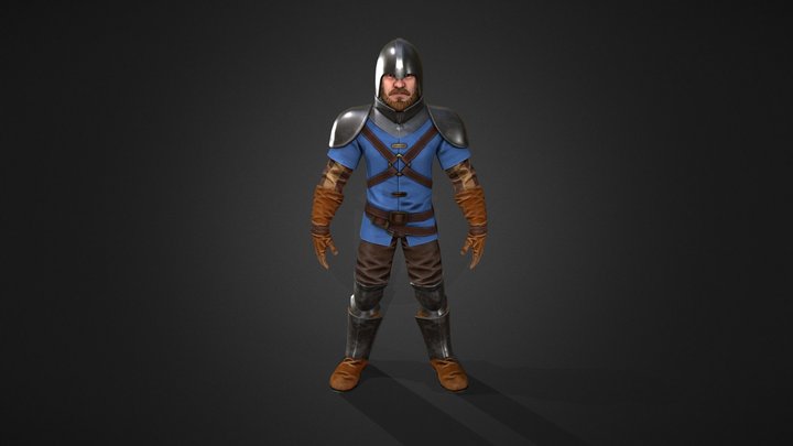 Swordsman character 3D Model