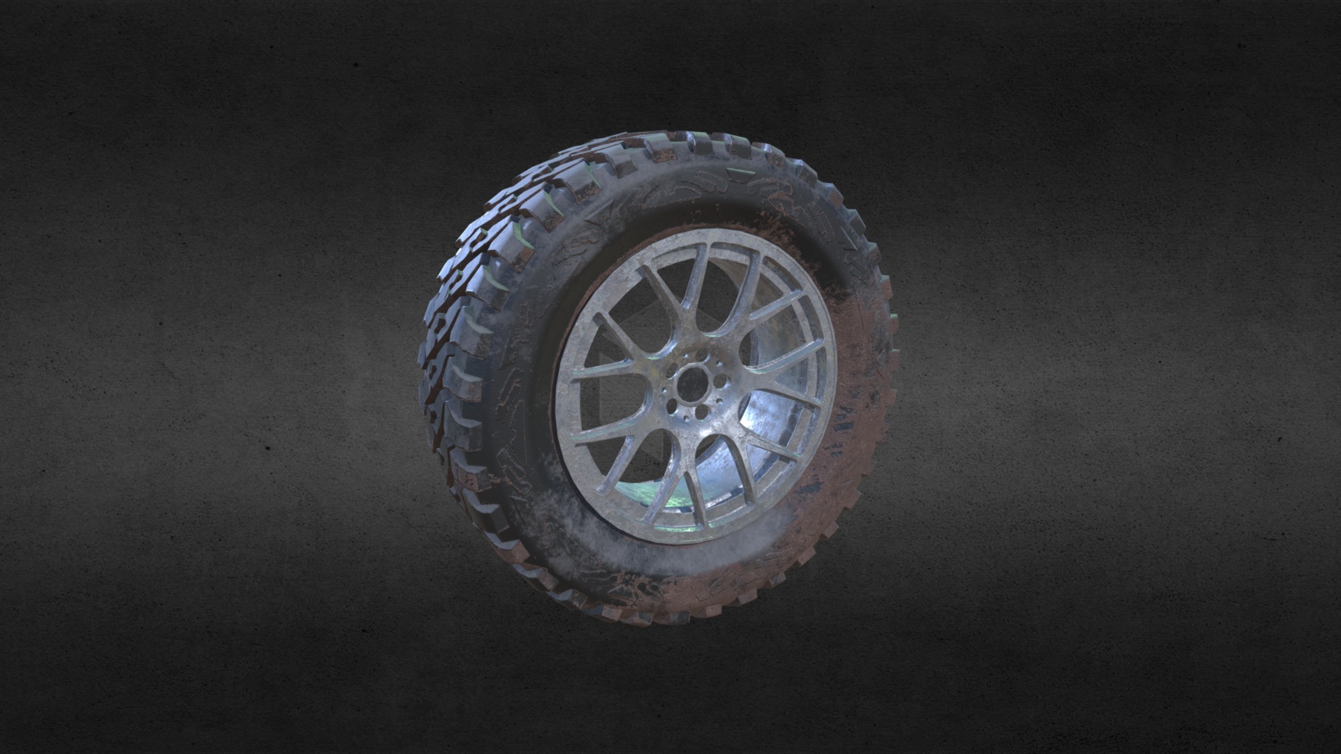 3D model Wheel - This is a 3D model of the Wheel. The 3D model is about a coin with a design on it.