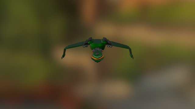 Klingon Bird Of Prey Textured and Animated 3D Model