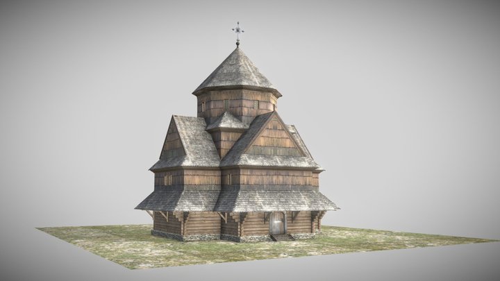 3D reconstruction of St. John's Church in Halych 3D Model