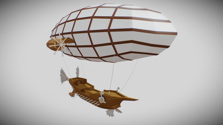 Steampunk Airship - Exastris 3D Model