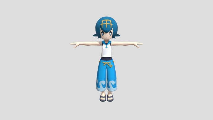 3DS - Pokemon Sun Moon - Lana 3D Model