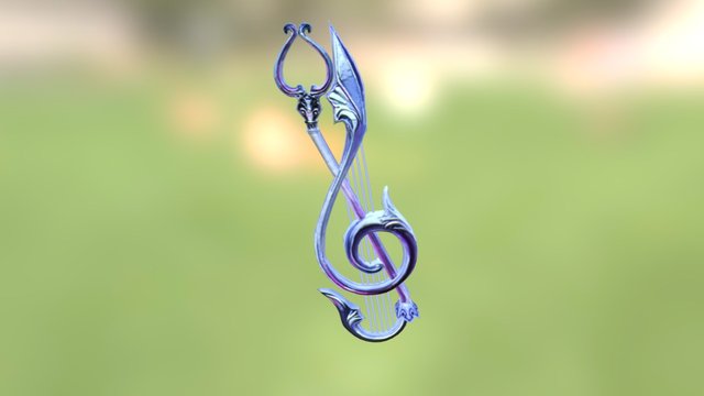 Music Harp 3D Model