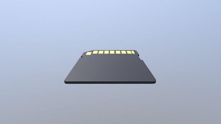 Simple SD Card 3D Model