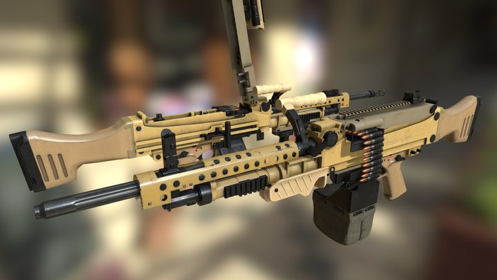 SCP Secret Laboratory - Logicer LMG (HK MG5) 3D Model