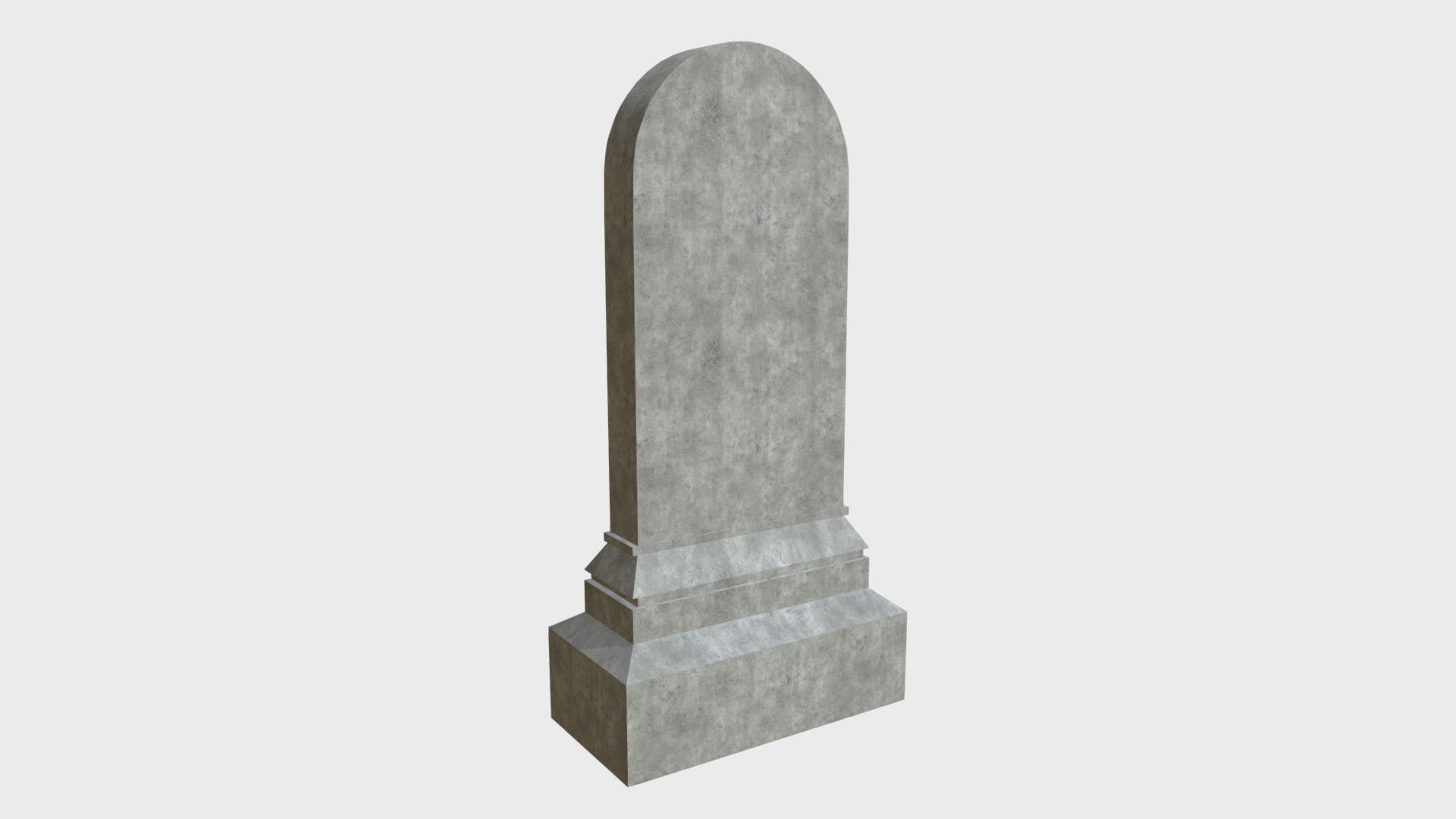 3D model Tombstone 2 - This is a 3D model of the Tombstone 2. The 3D model is about a stone statue with a stone base.