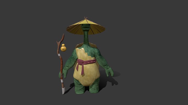 Turtle Monk 3D Model