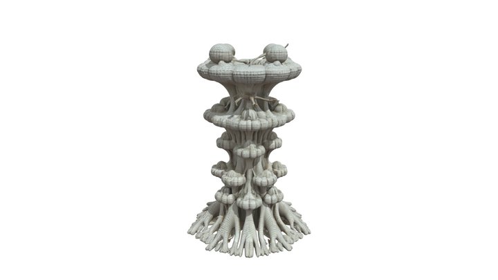 Organic Tower Inspired by Roots 3D Model