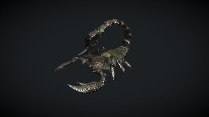 Brass Scorpion Figure 3D Model