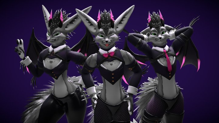 Incubus Outfit for Rexouium 3D Model