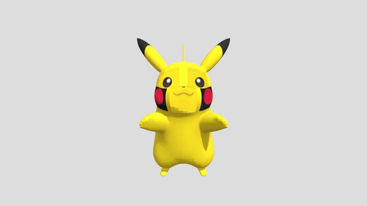 Pikachu Animated 3D Model
