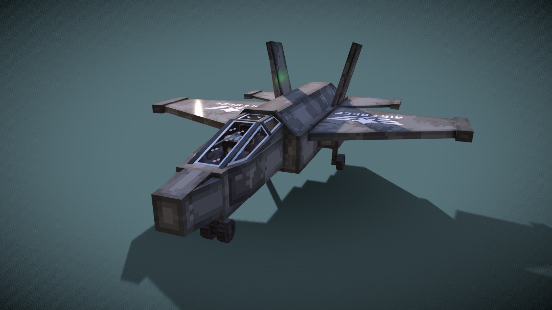 F-15 Fighter Jet - Minecraft - Download Free 3D Model By Starling Voxel  (@Starlingvoxel) [34F6017]