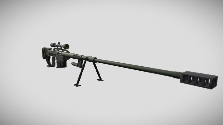 Allligator Sniper Rifle 3D Model