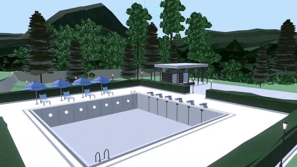 Rec Room - Blue Archive Shore and Swimming Pool