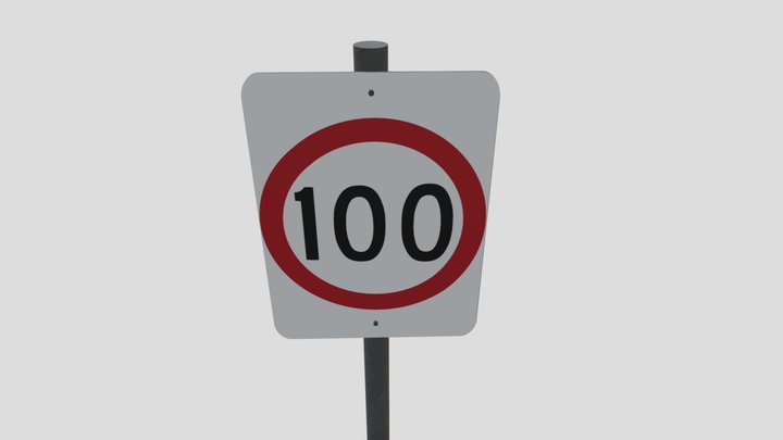 Australia Speed Limit Signs 80-110km/h 3D Model