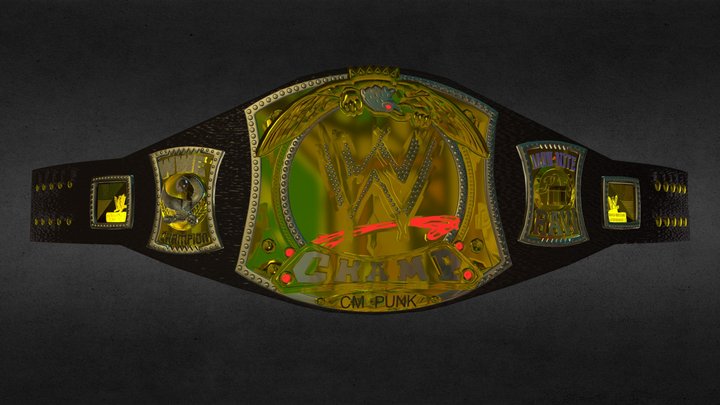 WWE CM Punk Title Belt 3D Model