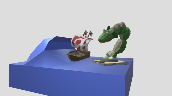 Sea Serpent Attack 3D Model