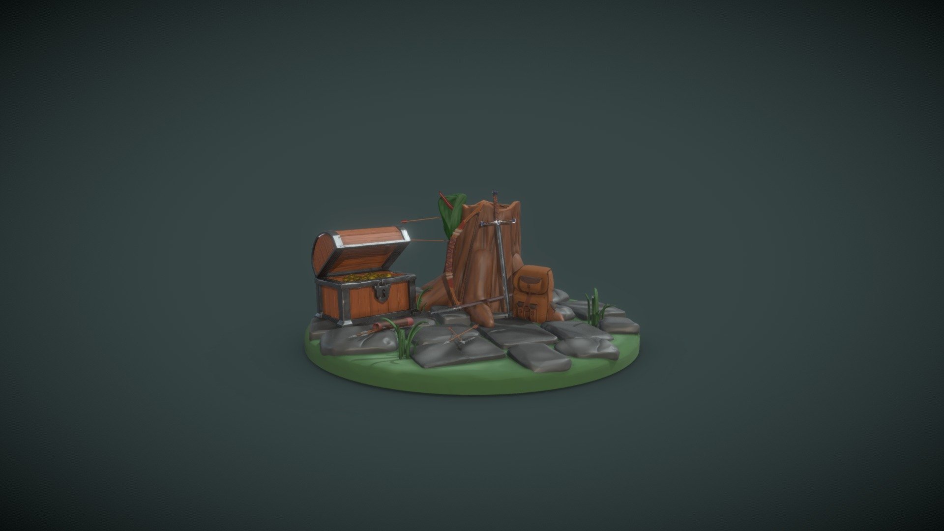 Adventurer's Camp Scene