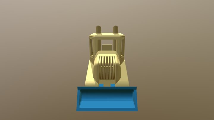 Bulldozer; CGCookie lesson "Exporting Objects" 3D Model