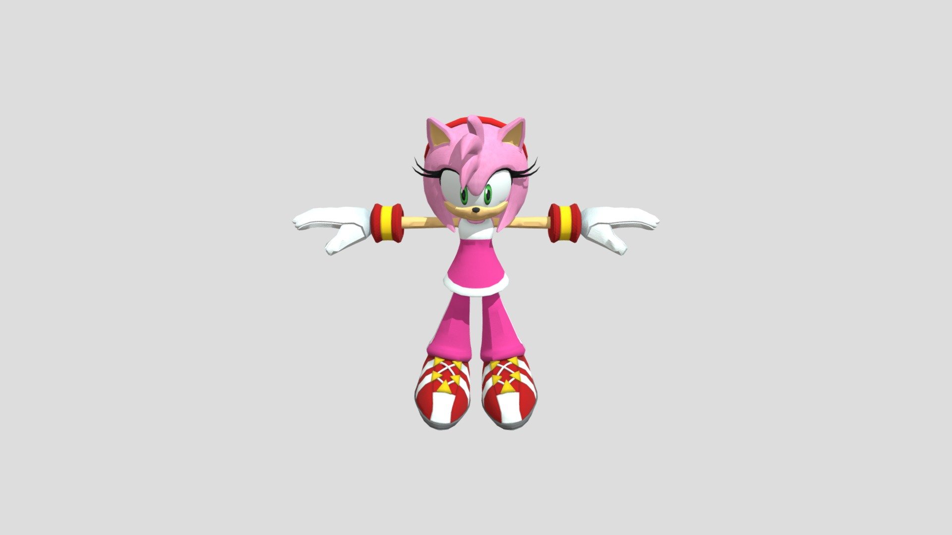 Amy Rose  Sonic Free Riders  By Sonic Konga - Download Free 3d Model By 