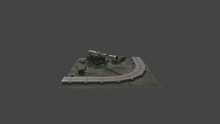 Tome Kylon Cannon Environment Textured 3D Model