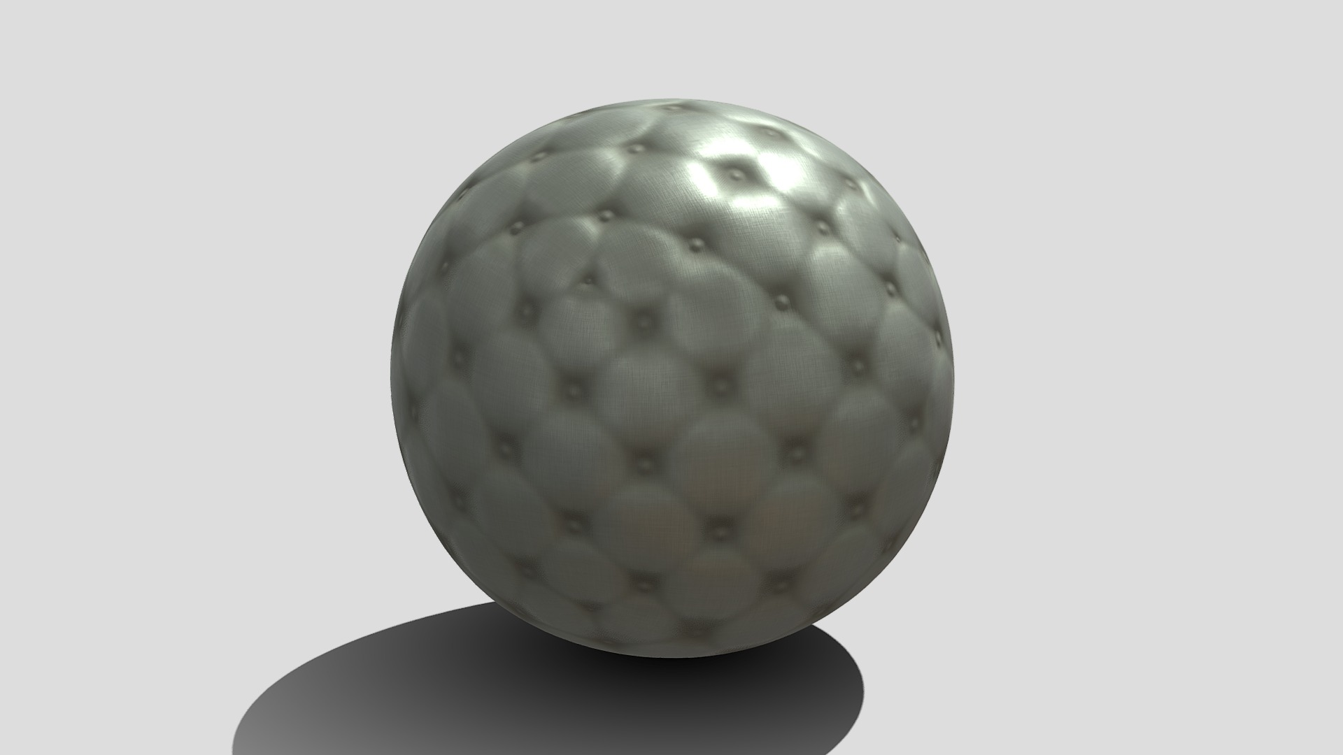 3D model Kapitone - This is a 3D model of the Kapitone. The 3D model is about a silver sphere with a white background.