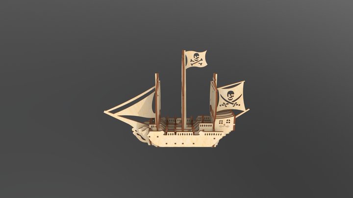 Пиратский корабль 3D Model