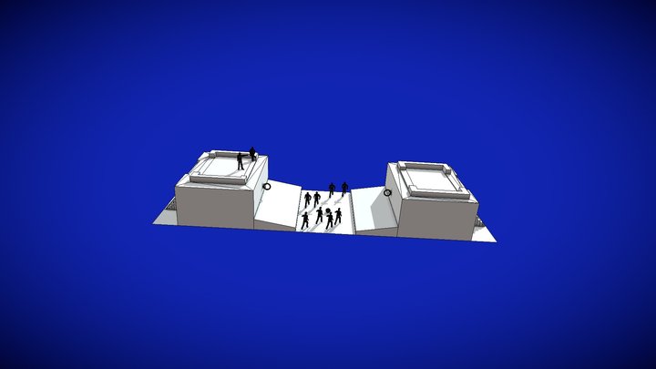 The ballcourt at Sayil, Mexico 3D Model