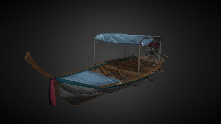 Longtail boat 3D Model