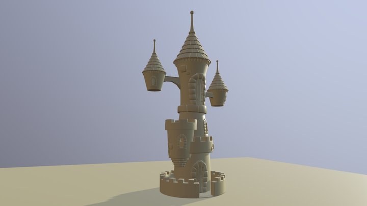 Cartoon Castle 3D Model