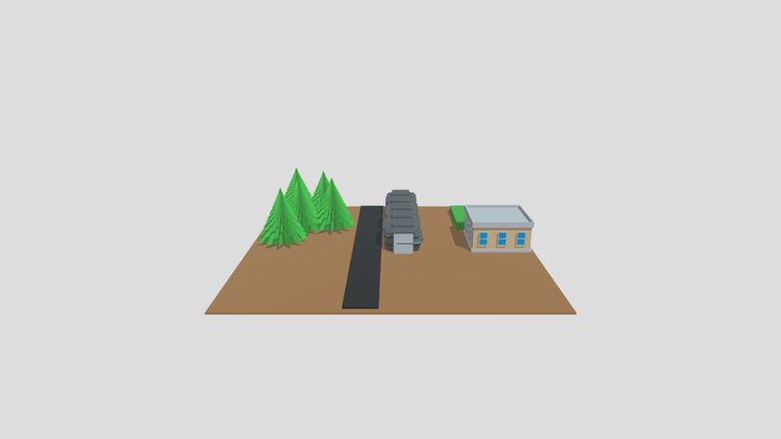 Low Poly Map 3D Model