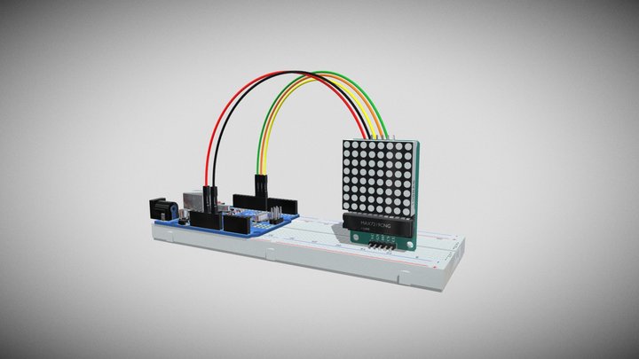 Aula 06 - Matriz de LEDs 8X8 – Kostenloses 3D-Modell STL