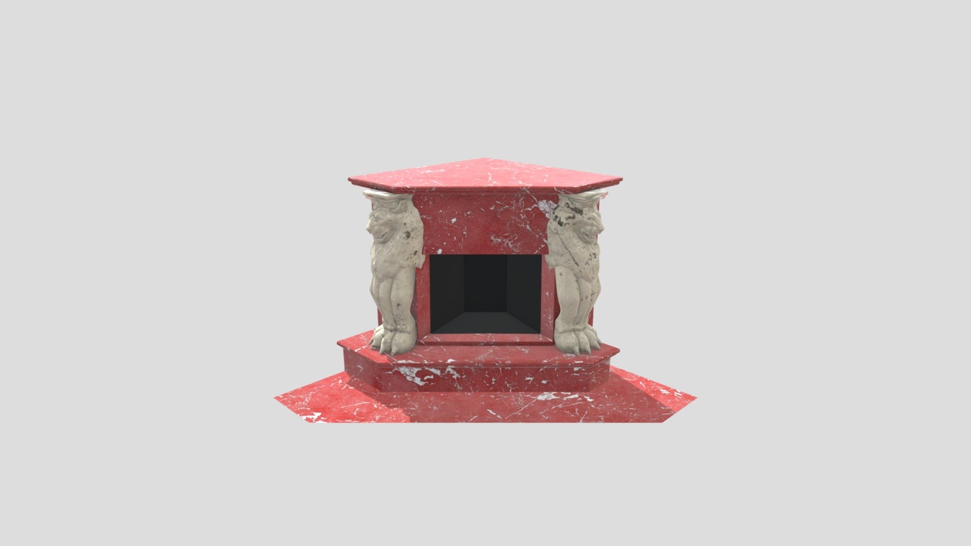 sittingLionKamin
