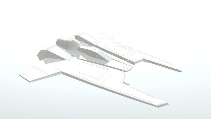 Mandalorian Fang Fighter 3D Model
