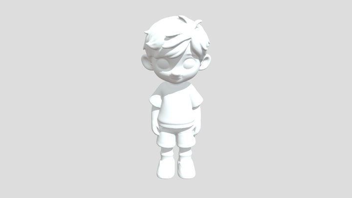 Child Boy Raw 3D Model