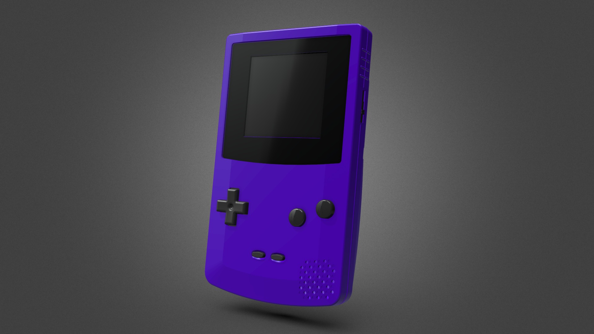 3D model Game Boy Color - This is a 3D model of the Game Boy Color. The 3D model is about a purple cell phone.