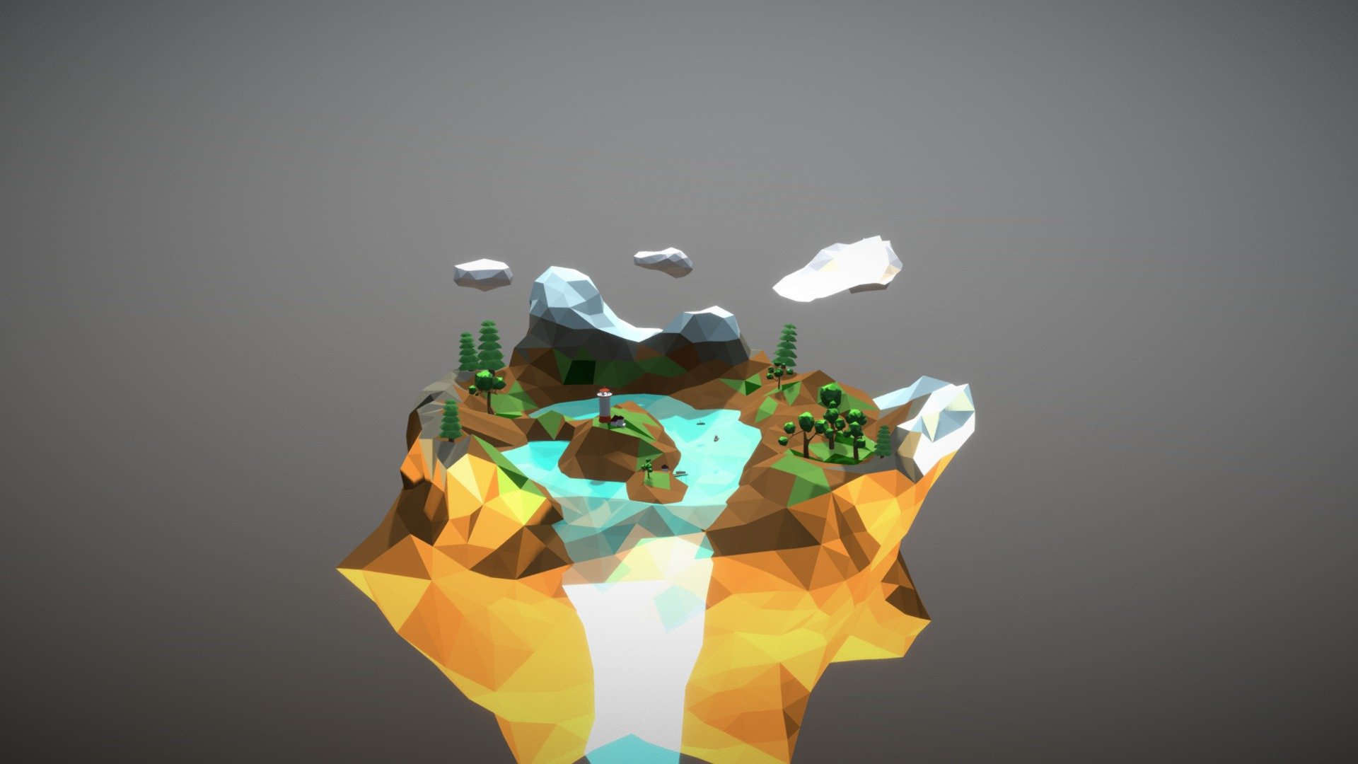 Island Low Poly - 3D model by aud-ian18 [350d5ac] - Sketchfab