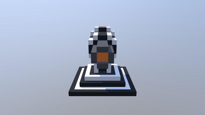 Voxel Turret Thing 3D Model