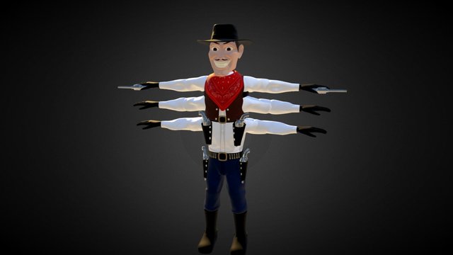 Six Shooter 3D Model